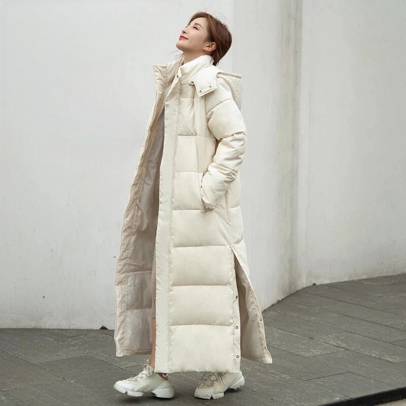 Doudoune Longue Matelassée à Capuche pour Femmes - Emilia Lane