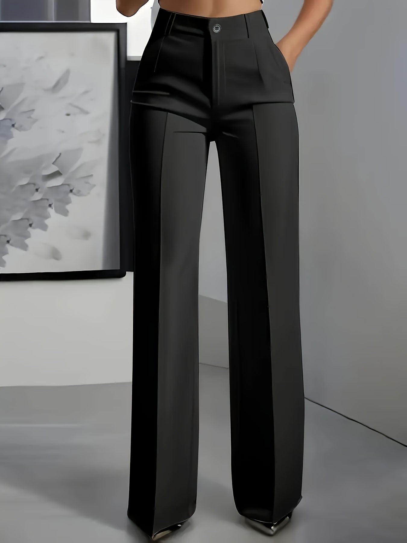 Pantaloni larghi a vita alta da donna