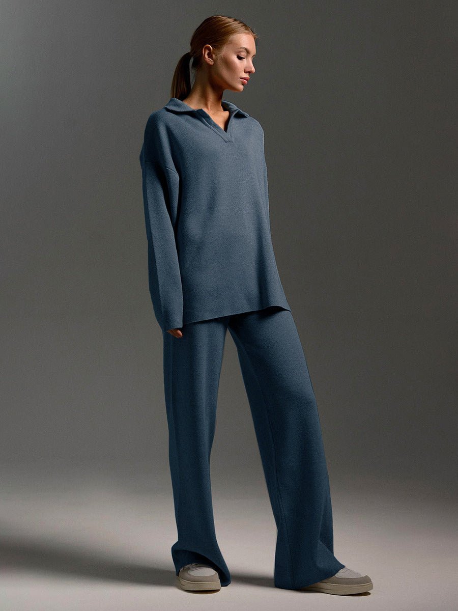 Ensemble Pantalon à Col Polo pour Femmes - Emilia Lane