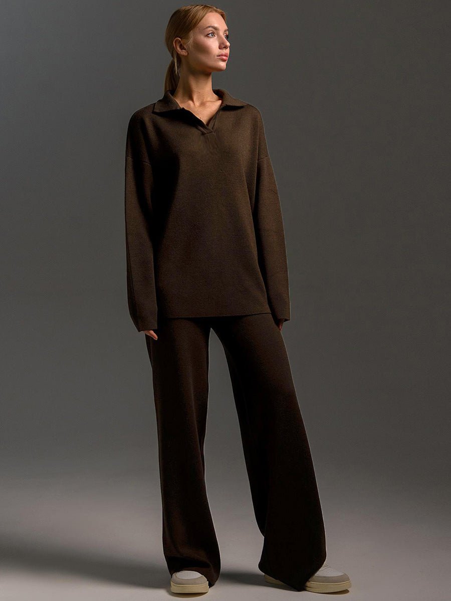 Ensemble Pantalon à Col Polo pour Femmes - Emilia Lane