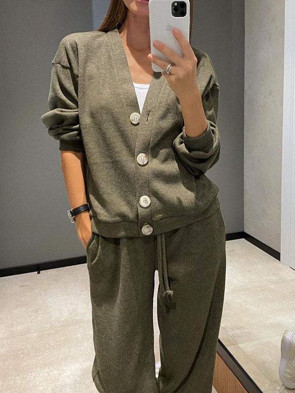 Ensemble Pantalon et Cardigan en Laine pour Femmes - Emilia Lane