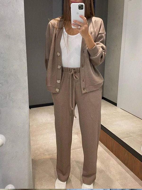 Ensemble Pantalon et Cardigan en Laine pour Femmes - Emilia Lane