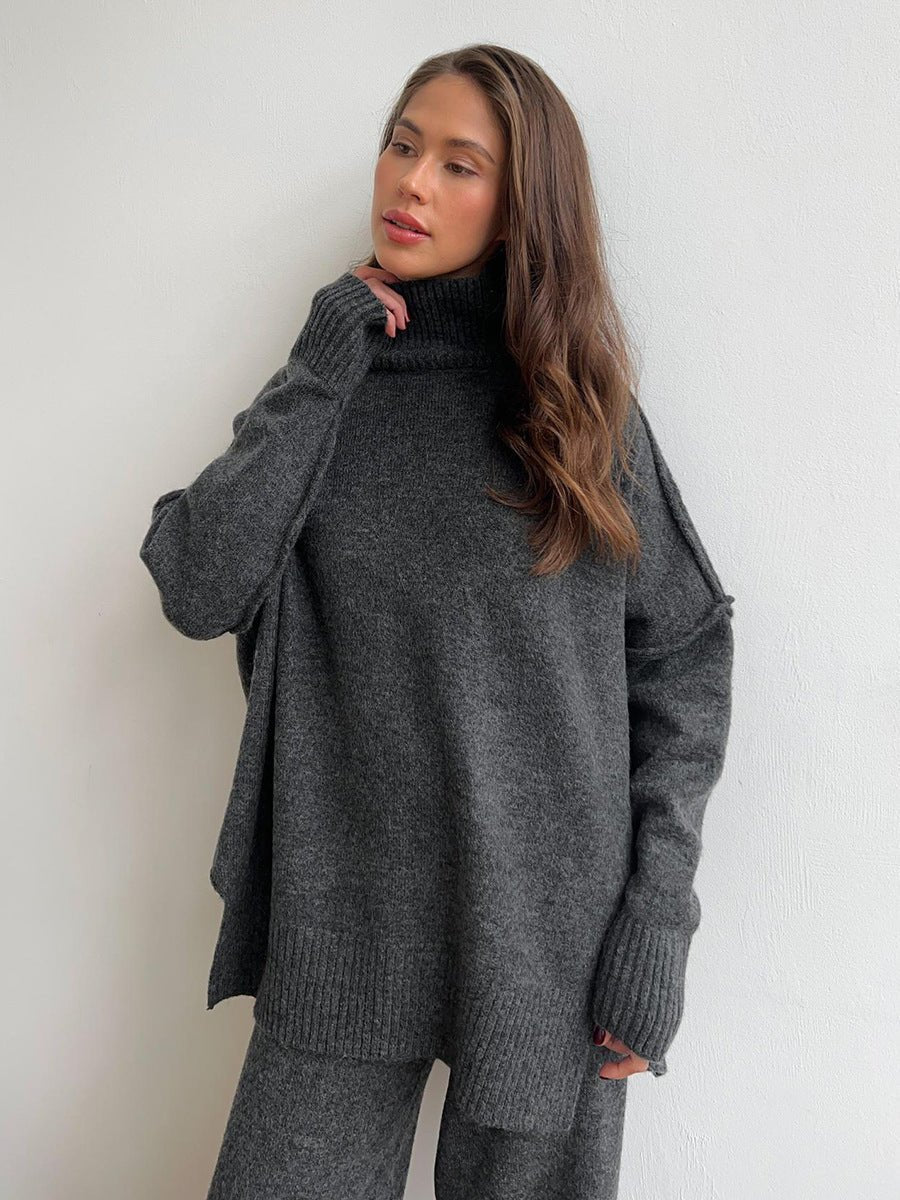 Ensemble pull à col roulé avec pantalon pour femme - Emilia Lane