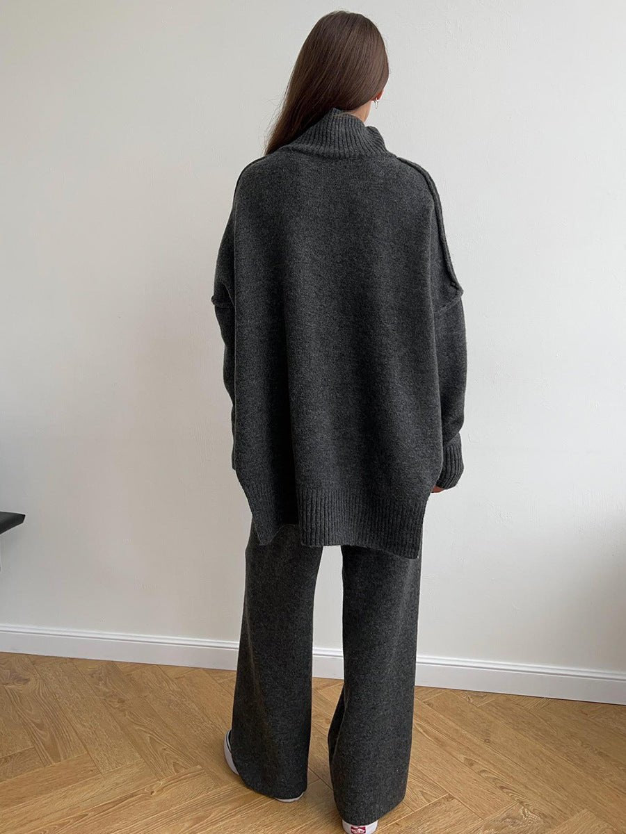 Ensemble pull à col roulé avec pantalon pour femme - Emilia Lane