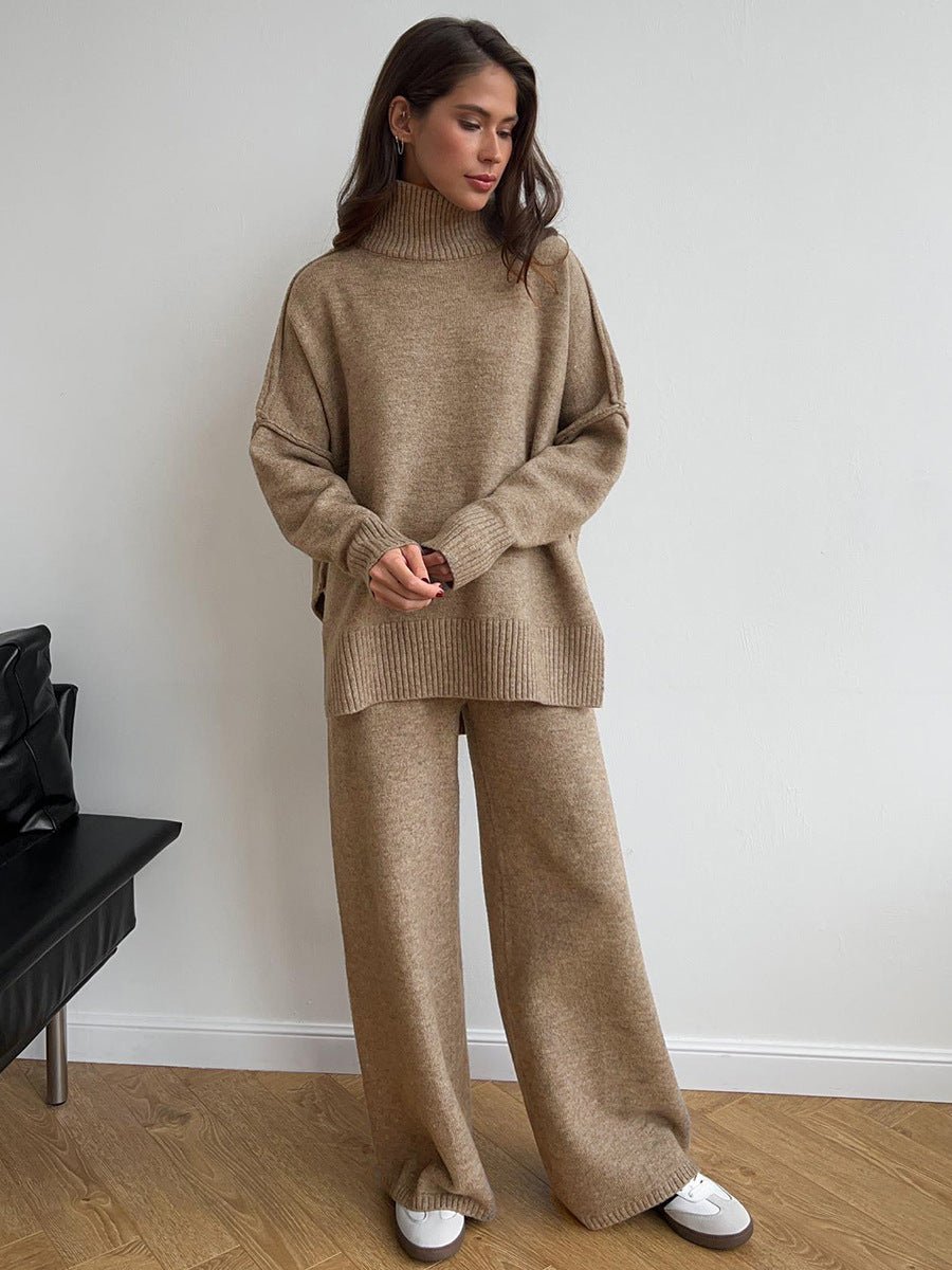 Ensemble pull à col roulé avec pantalon pour femme - Emilia Lane