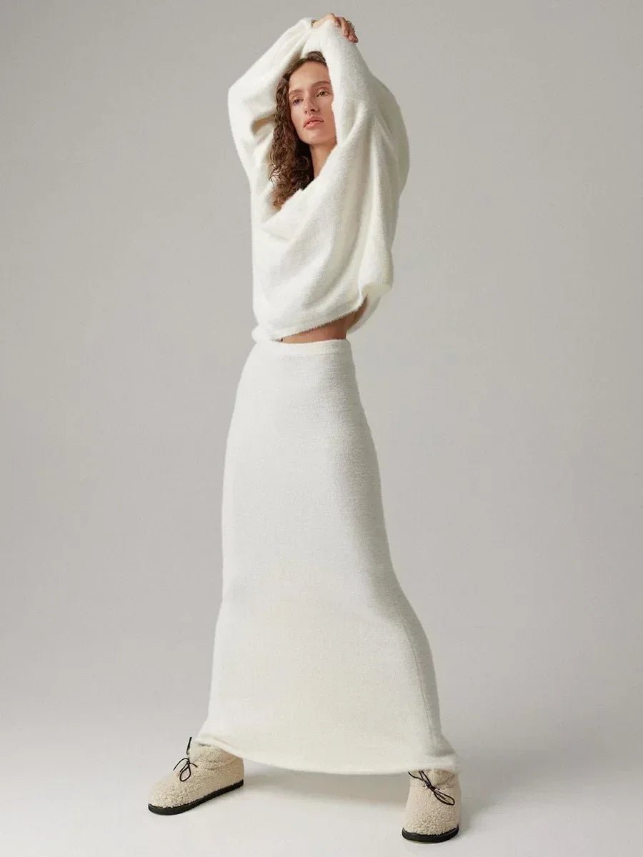 Ensemble Pull et Jupe en Tricot pour Femmes - Emilia Lane