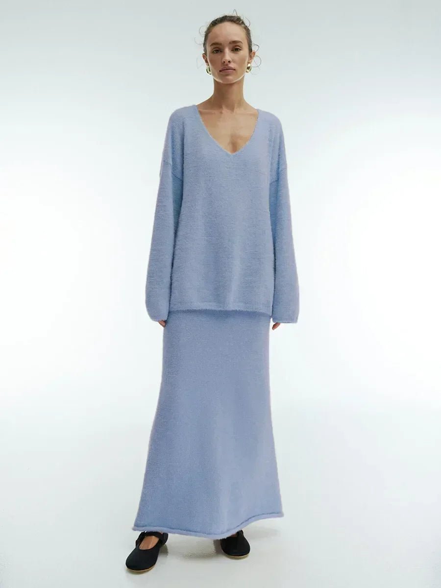 Ensemble Pull et Jupe en Tricot pour Femmes - Emilia Lane