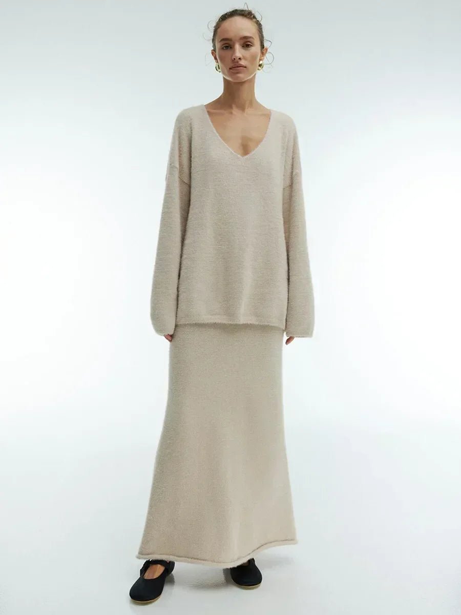Ensemble Pull et Jupe en Tricot pour Femmes - Emilia Lane