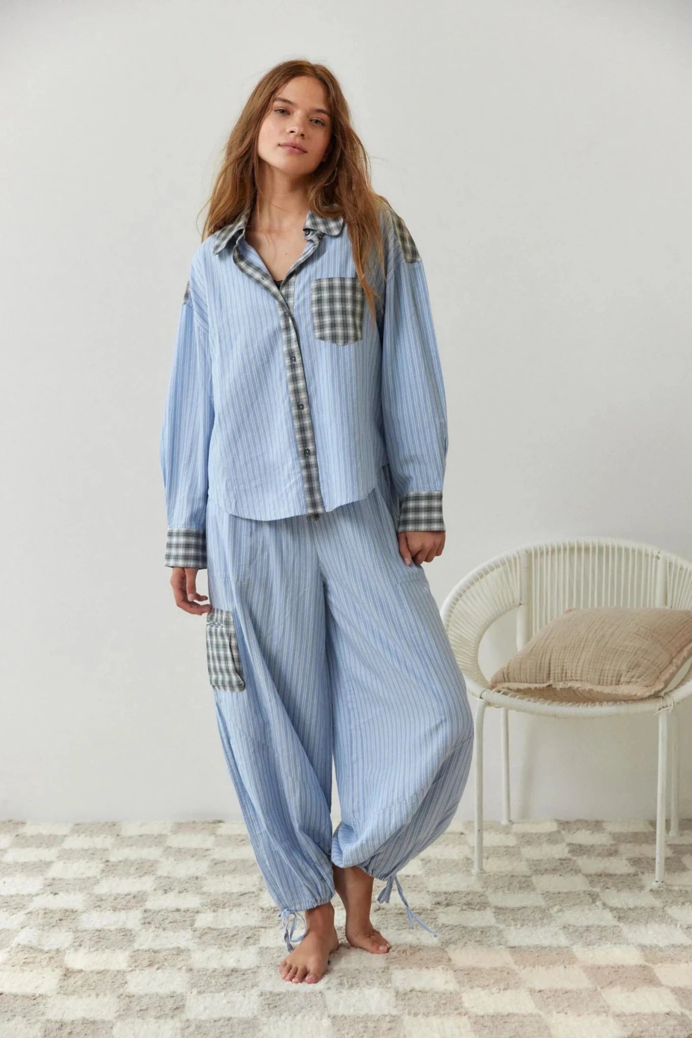 Ensemble Pyjama Pantalon Long en Polyester pour Femme - Emilia Lane