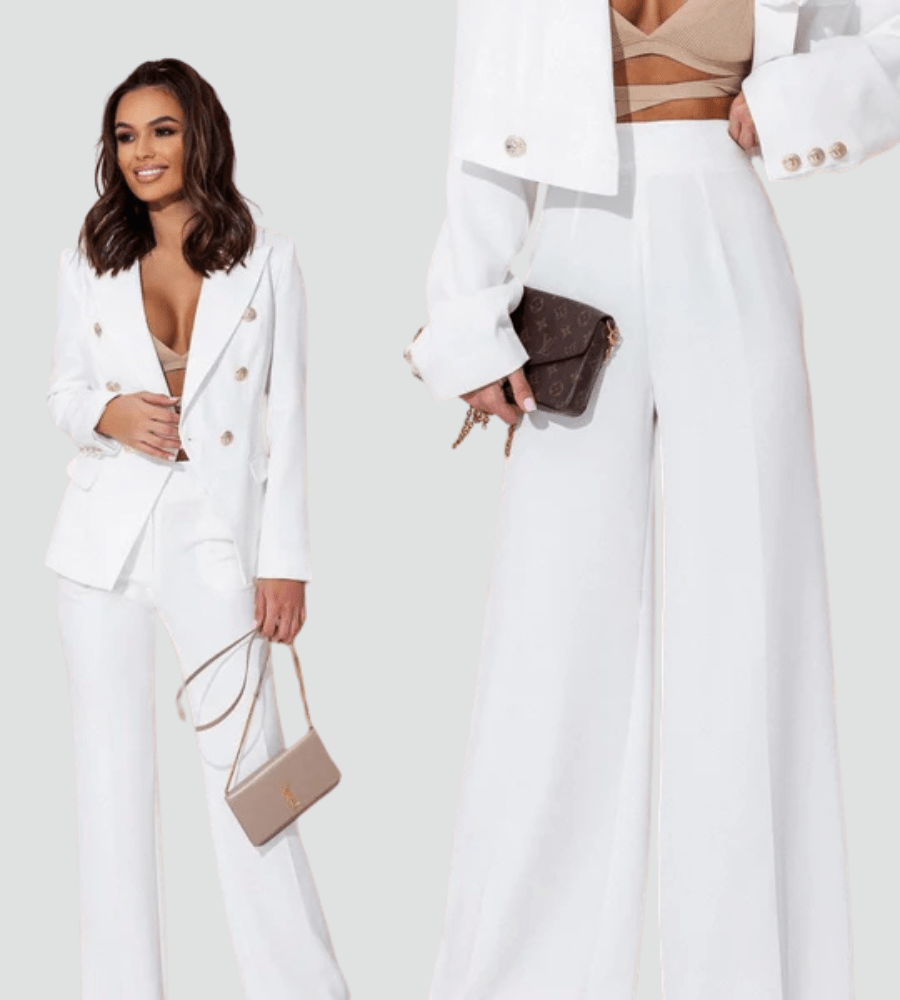 Ensemble Tailleur Double Boutonnage pour Femmes - Emilia Lane