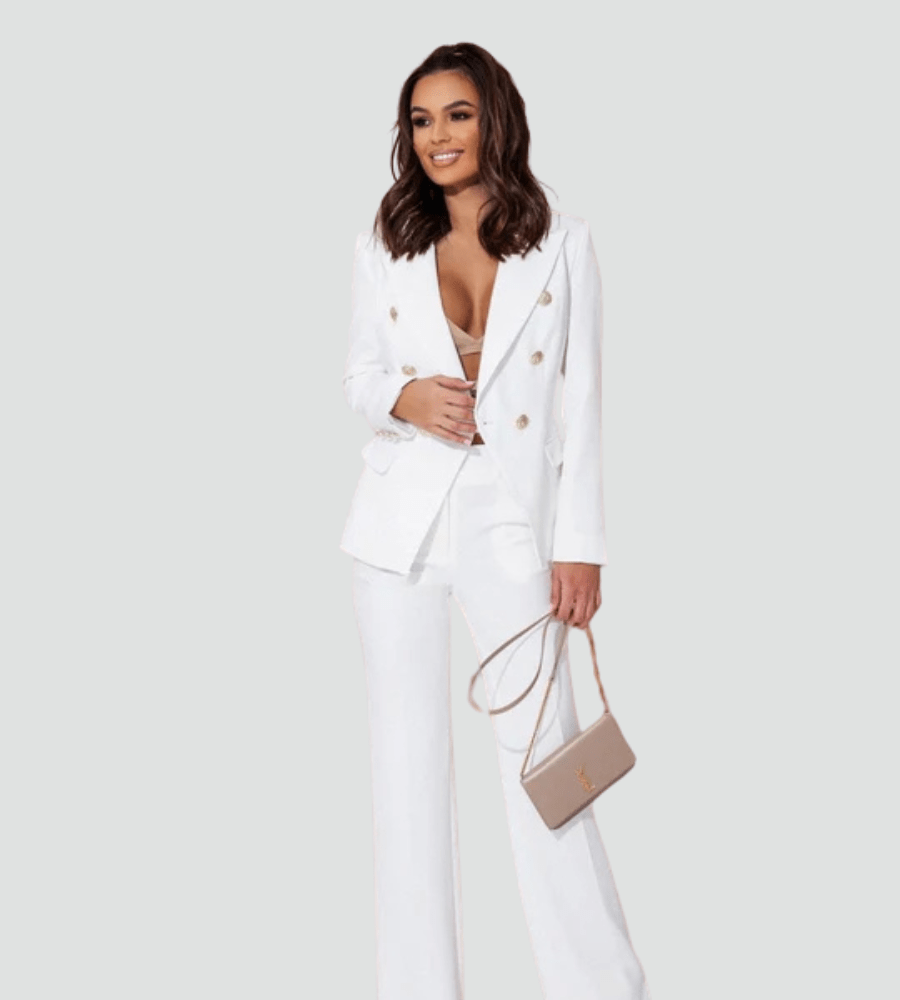Ensemble Tailleur Double Boutonnage pour Femmes - Emilia Lane