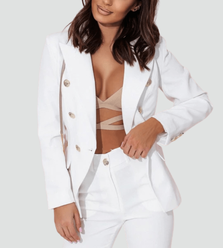 Ensemble Tailleur Double Boutonnage pour Femmes - Emilia Lane