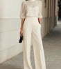 Ensemble Trois Pièces avec Blouse Transparente et Pantalon Large pour Femme | Idéal pour les Banquets - Emilia Lane
