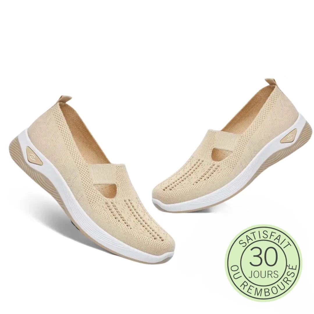 Sneaker comoda e leggera senza lacci in maglia per donna