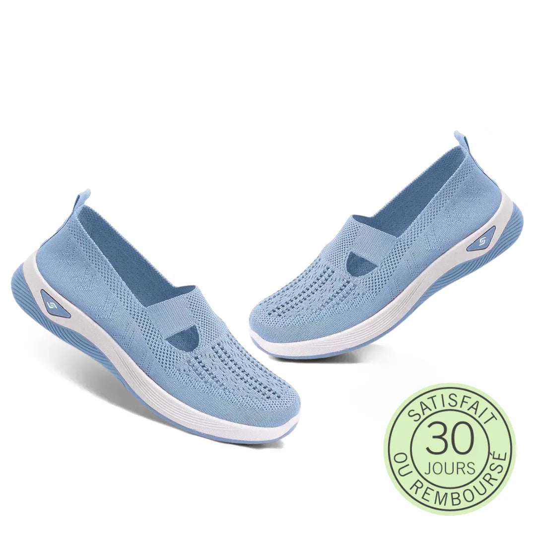 Sneaker comoda e leggera senza lacci in maglia per donna