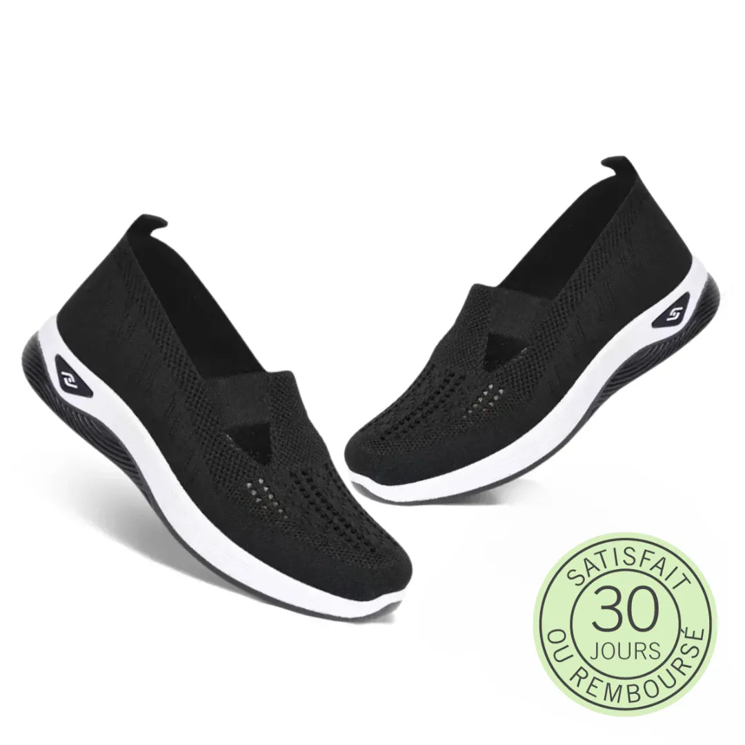 Sneaker comoda e leggera senza lacci in maglia per donna