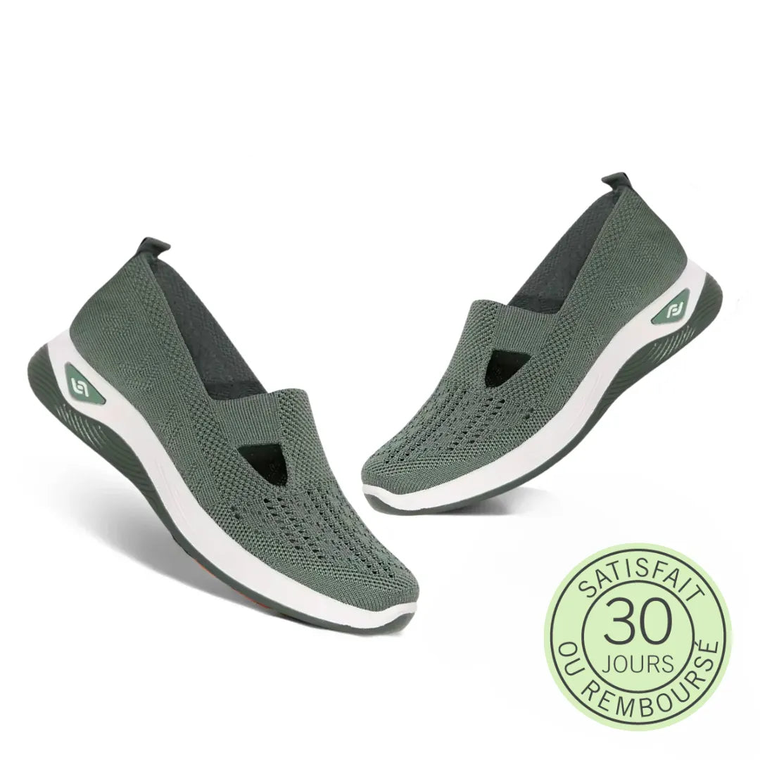 Sneaker comoda e leggera senza lacci in maglia per donna