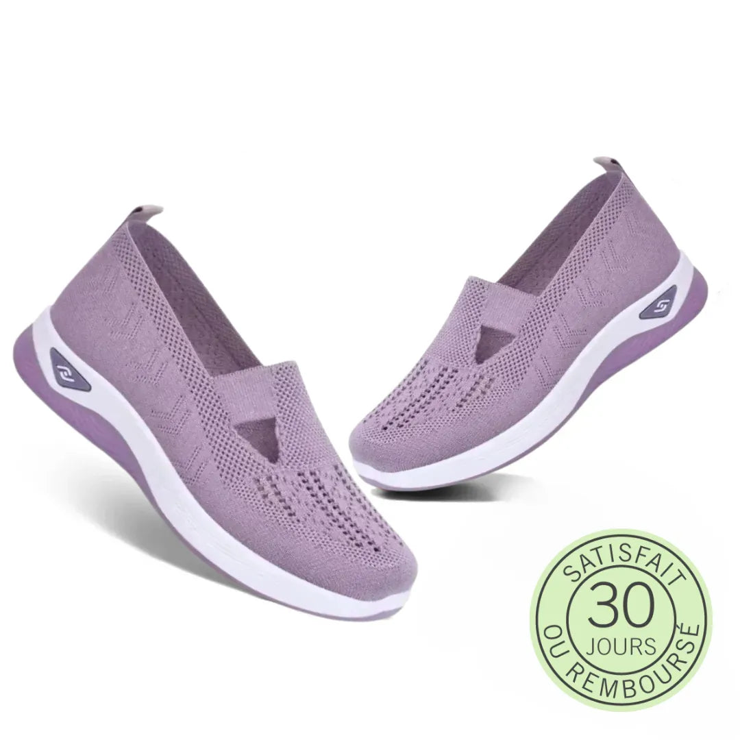 Sneaker comoda e leggera senza lacci in maglia per donna