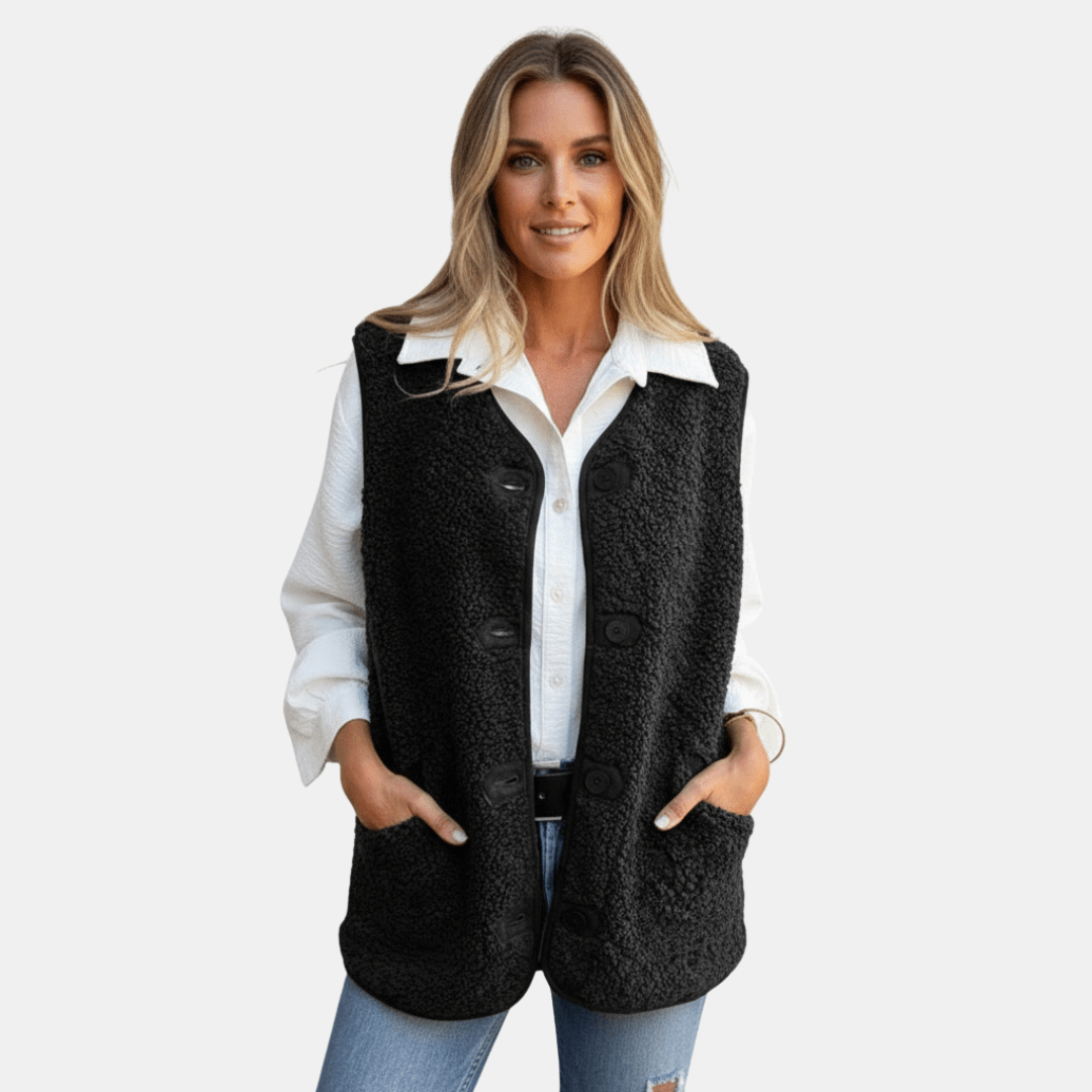 Gilet en polaire teddy pour femmes - Emilia Lane