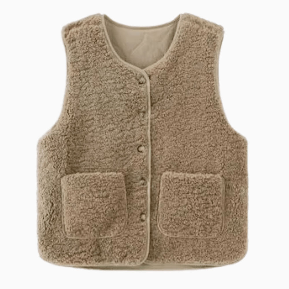 Gilet senza maniche trapuntato e caldo per donna