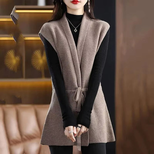 Gilet Sans Manches en Laine Mérinos pour Femmes - Emilia Lane