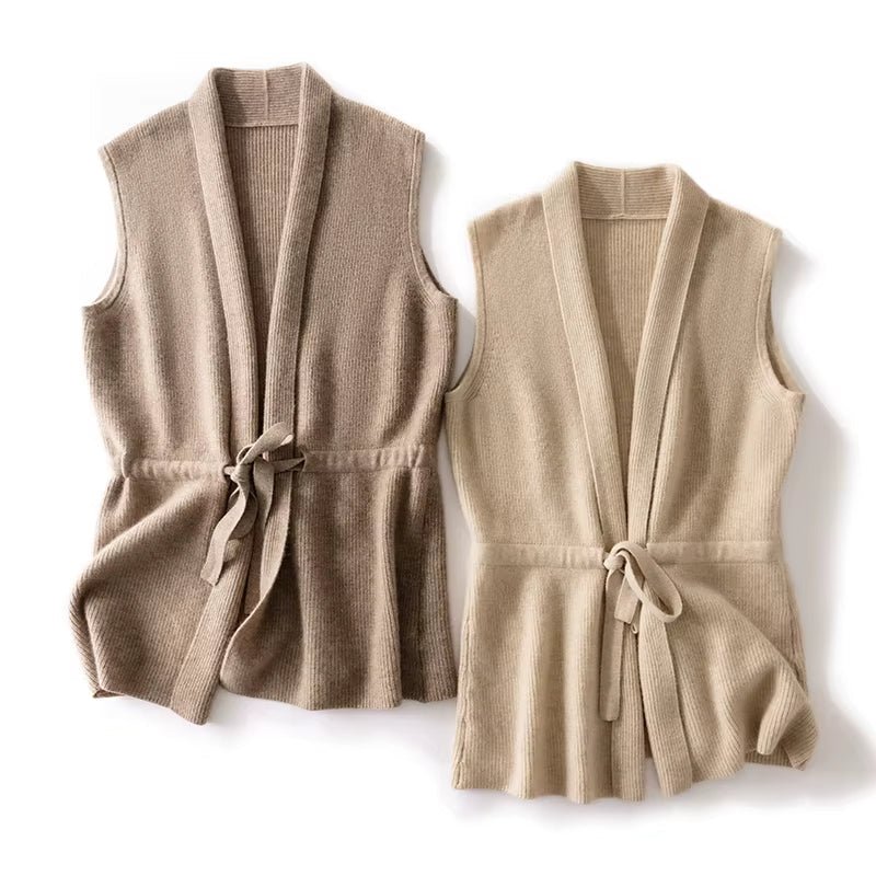 Gilet Sans Manches en Laine Mérinos pour Femmes - Emilia Lane