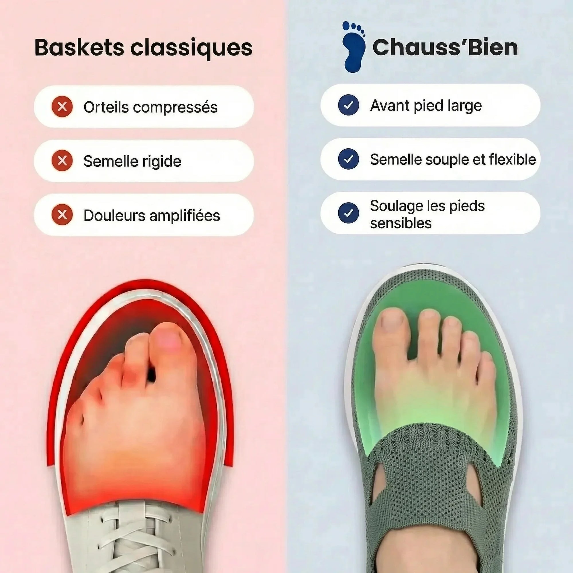 Sneaker comoda e leggera senza lacci in maglia per donna