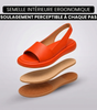 Sandali comfort donna con suola compensata e punta aperta