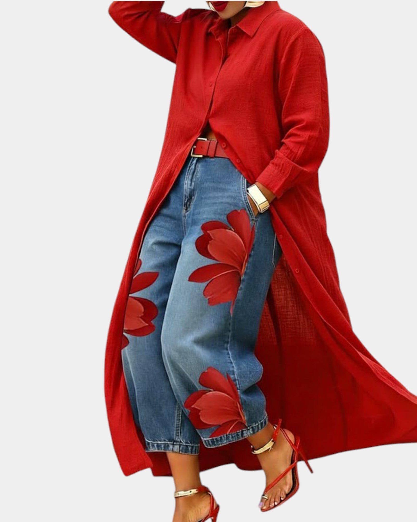 Completo Camicia e Pantaloni Larghi da Donna | Ideale per l'Uso Quotidiano