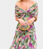 Robe Élégante Vert Foncé Col V Profond