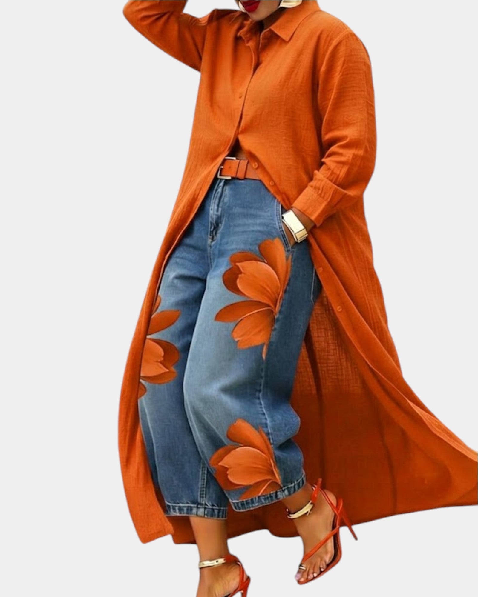 Completo Camicia e Pantaloni Larghi da Donna | Ideale per l'Uso Quotidiano