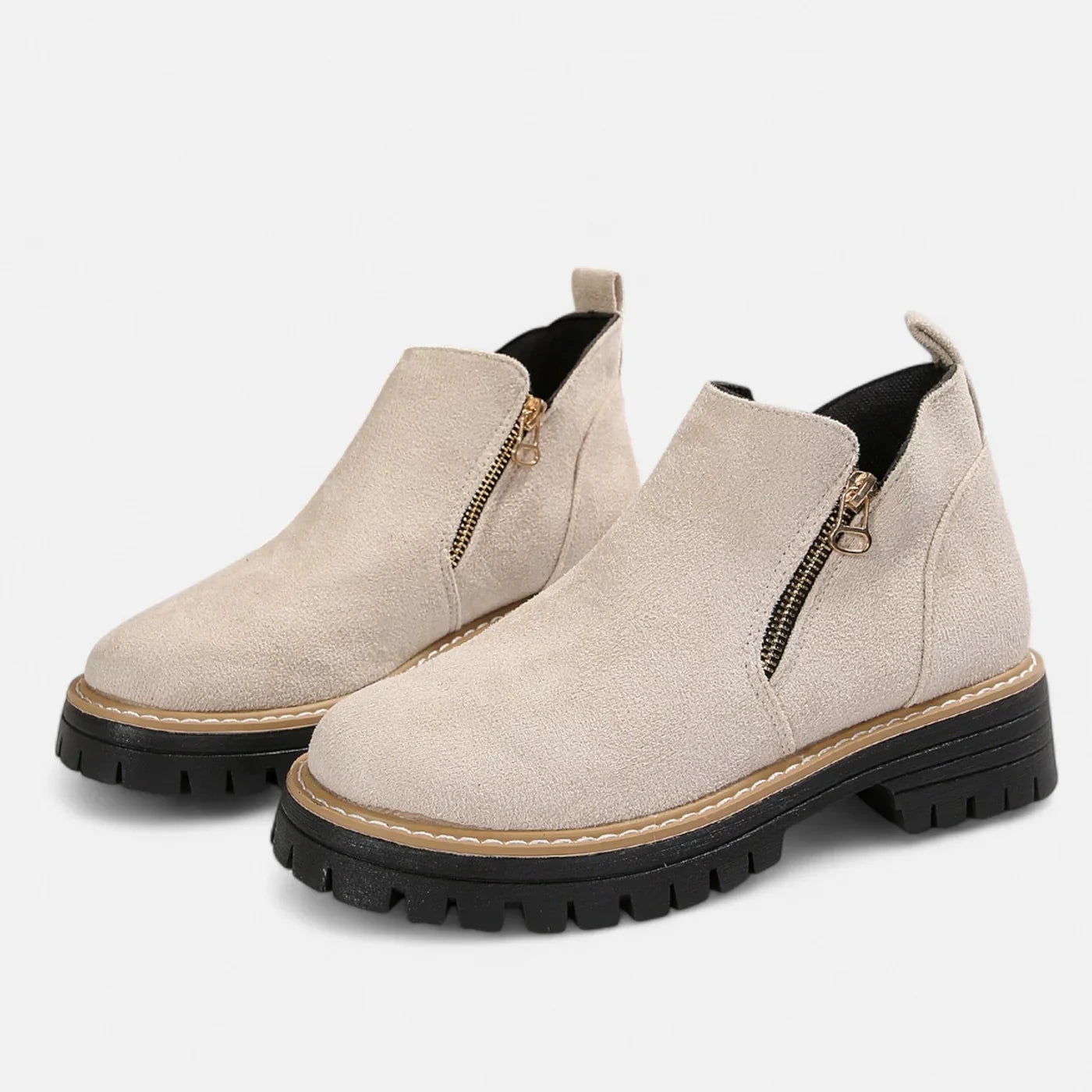 Bottines courtes à semelle crantée pour femmes