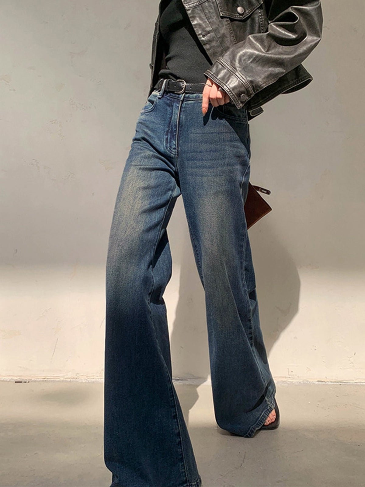 Jean évasé taille haute pour Femmes - Emilia Lane