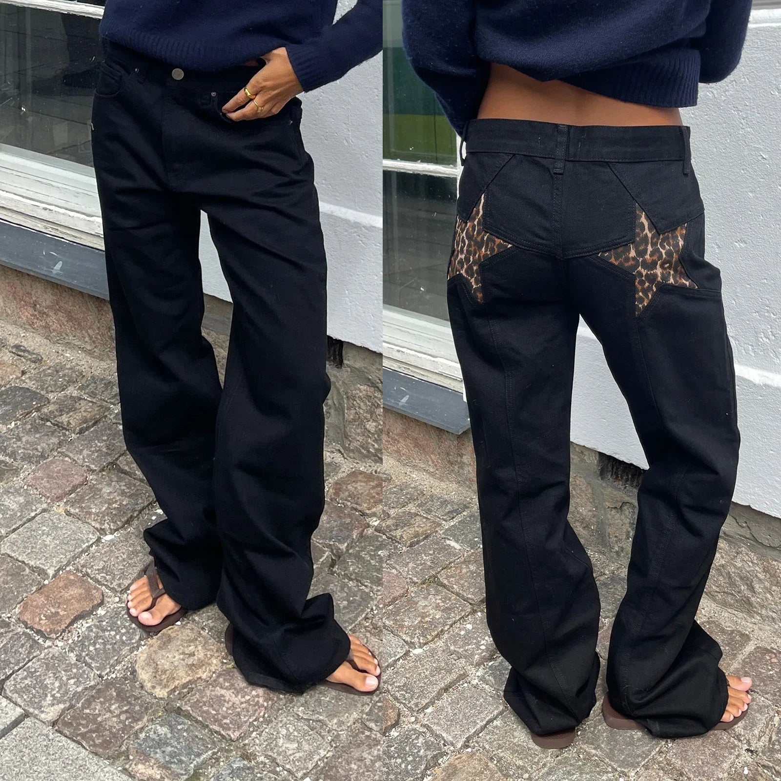 Jeans décontractés à motif d'étoiles pour Femme - Emilia Lane