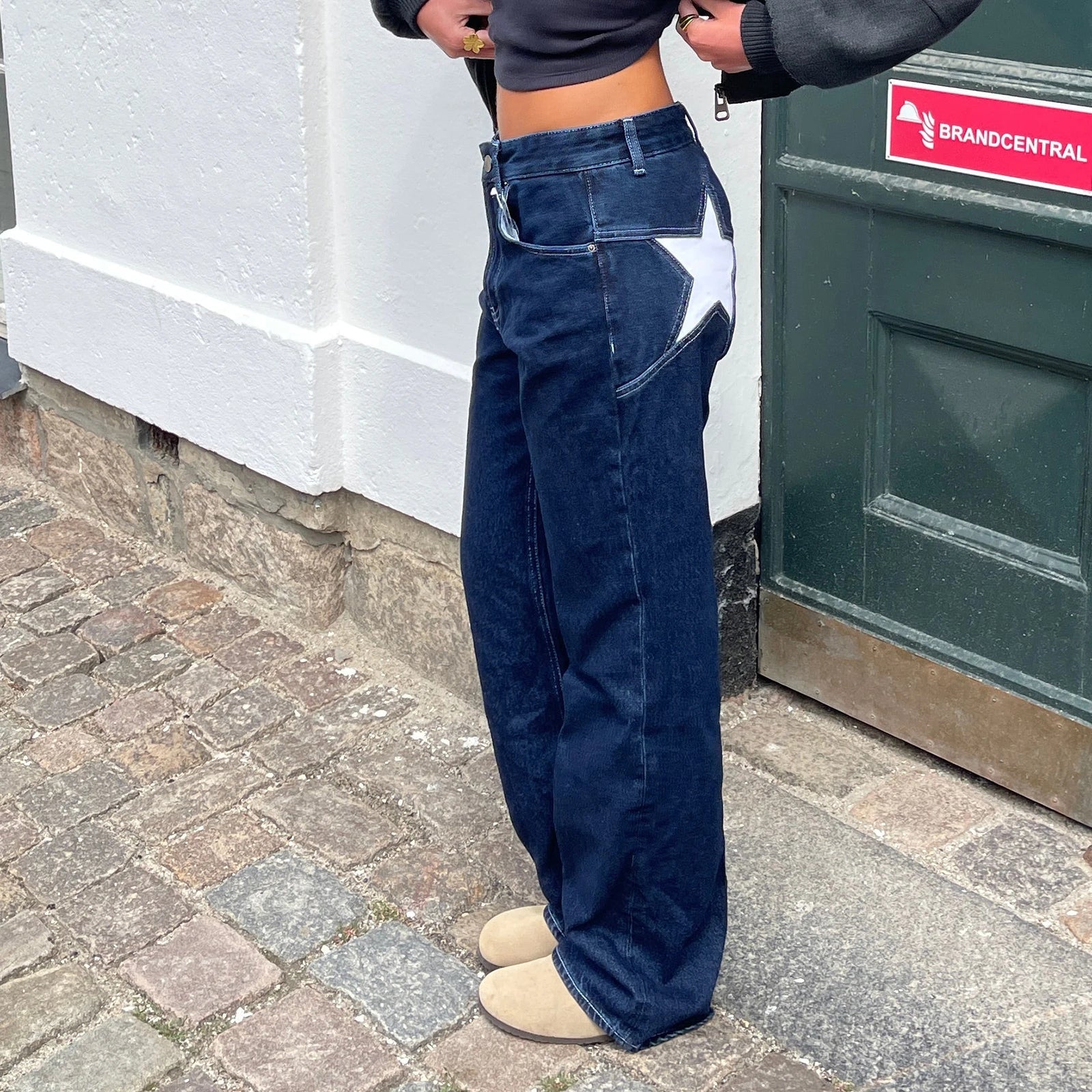 Jeans décontractés à motif d'étoiles pour Femme - Emilia Lane