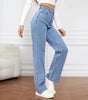 Jeans droits taille haute pour femmes - Emilia Lane