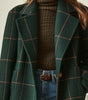 Cappotto a quadri in tessuto effetto lana da donna