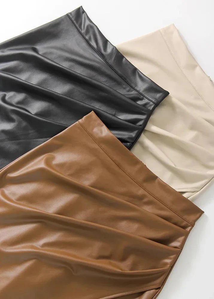 Jupe en cuir synthétique pour Femme - Emilia Lane