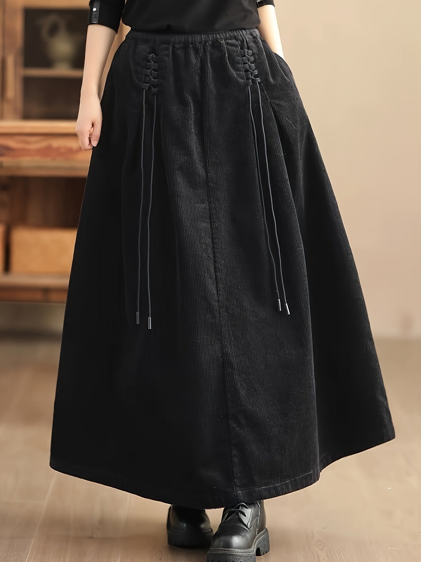 Jupe Maxi Fluide à Lacets pour Femmes - Emilia Lane