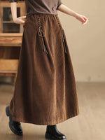 Jupe Maxi Fluide à Lacets pour Femmes - Emilia Lane