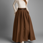 Jupe plissée longue haute taille pour Femme - Emilia Lane