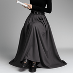 Jupe plissée longue haute taille pour Femme - Emilia Lane