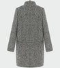 Cappotto lungo con motivo pied de poule da donna