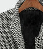 Cappotto lungo con motivo pied de poule da donna