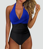 Costume da bagno intero modellante con scollo a V per donna | Ideale per l'estate