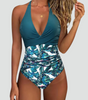 Costume da bagno intero modellante con scollo a V per donna | Ideale per l'estate