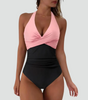 Costume da bagno intero modellante con scollo a V per donna | Ideale per l'estate