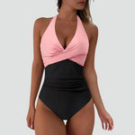 Costume da bagno intero modellante con scollo a V per donna | Ideale per l'estate