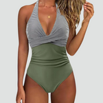 Costume da bagno intero modellante con scollo a V per donna | Ideale per l'estate