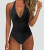 Costume da bagno intero modellante con scollo a V per donna | Ideale per l'estate